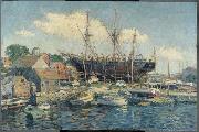 Clifford Warren Ashley A Whaleship on the Marine Railway at Fairhaven oil painting on canvas